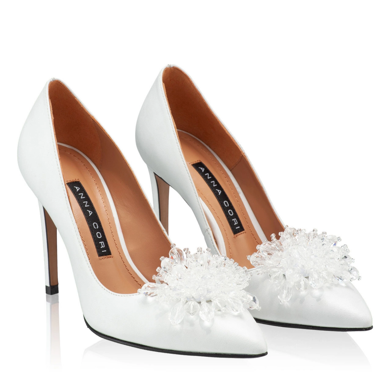 Imagine Pantofi Eleganti Dama 5623 Vitello Alb Perlat