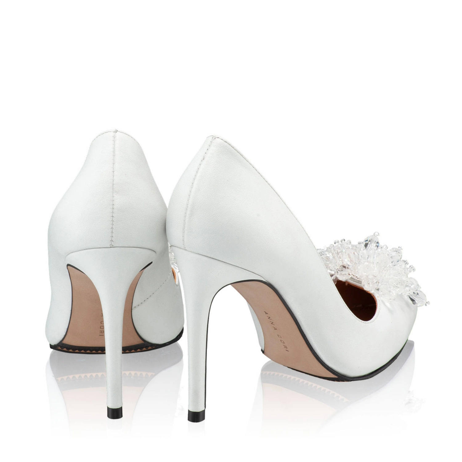 Imagine Pantofi Eleganti Dama 5623 Vitello Alb Perlat