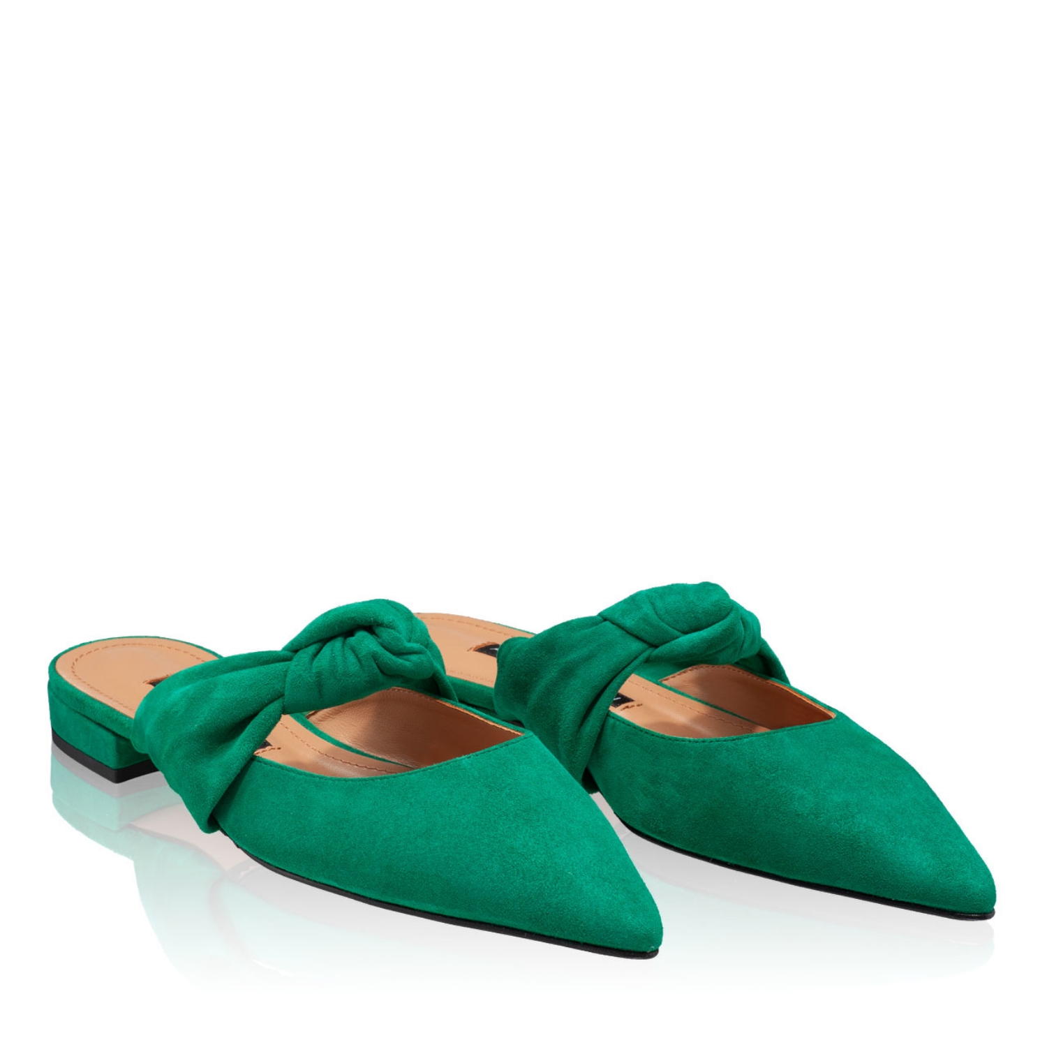 Imagine Papuci din piele Dama 5978 Camoscio Verde