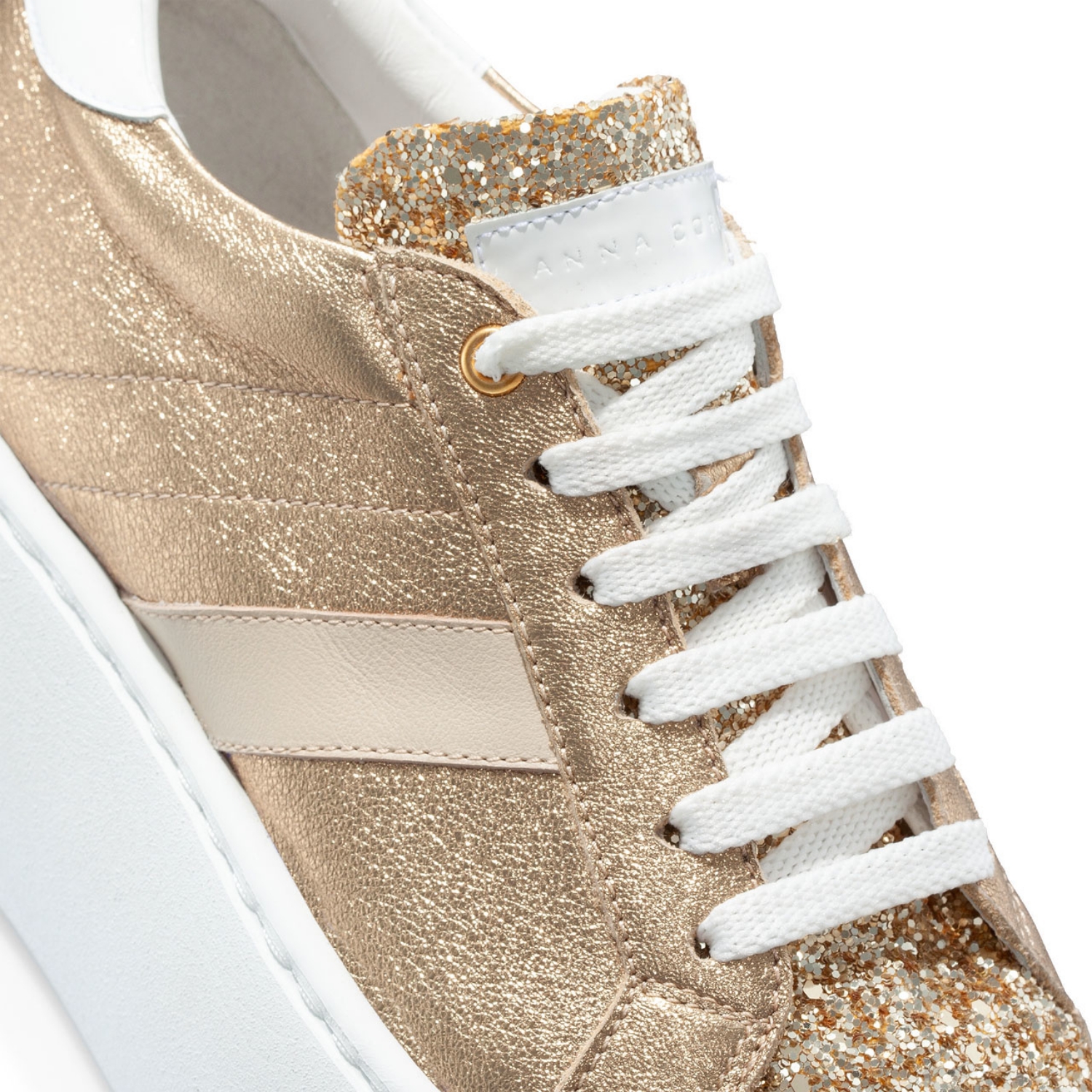 Imagine Pantofi Sport Dama 7181 Lamin + Glitter Oro