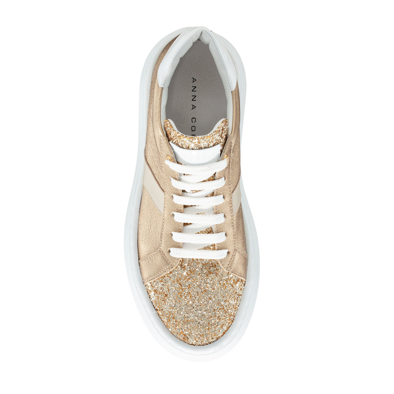 Imagine Pantofi Sport Dama 7181 Lamin + Glitter Oro