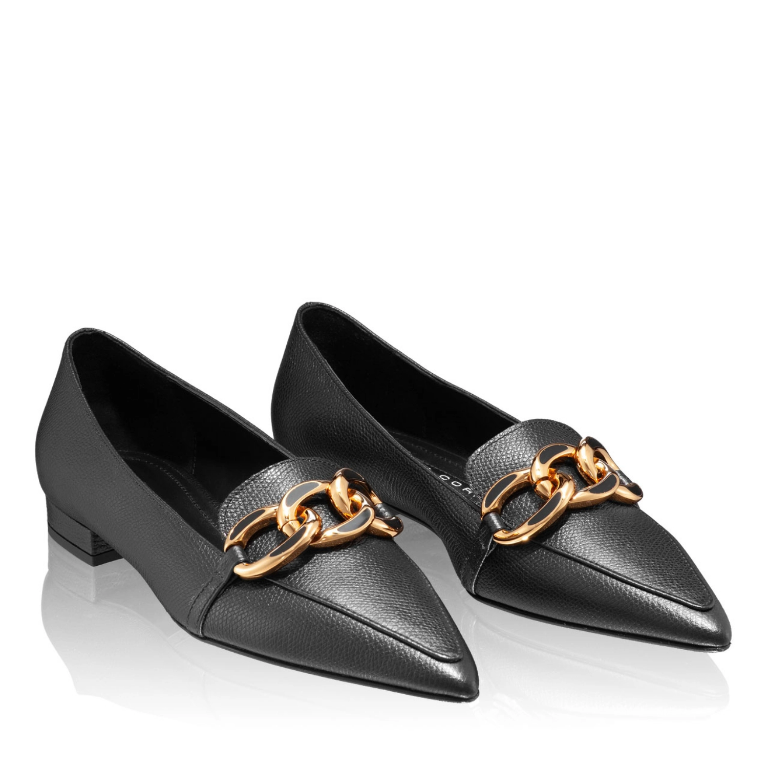 Imagine Pantofi Damă 6084 Vitello Stamp Negru