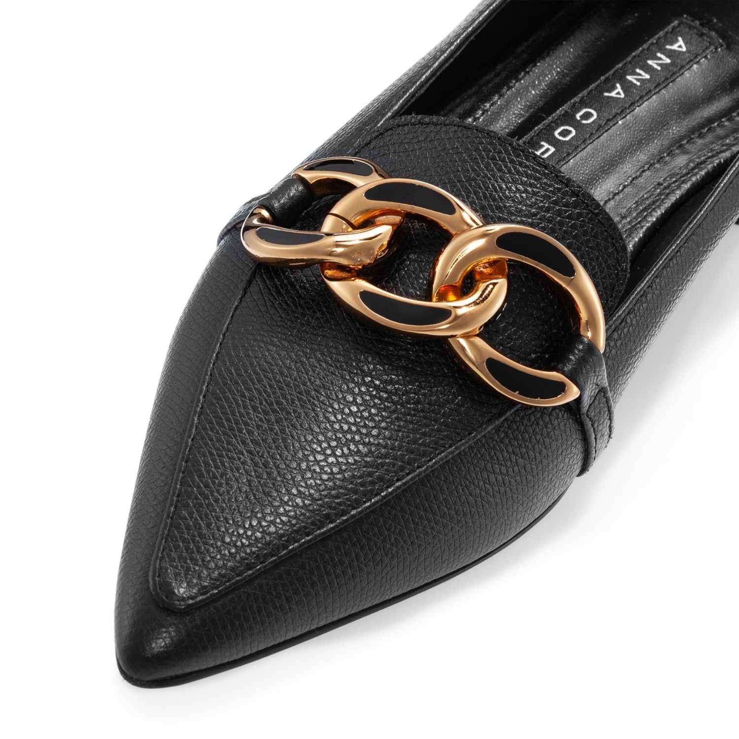 Imagine Pantofi Damă 6084 Vitello Stamp Negru