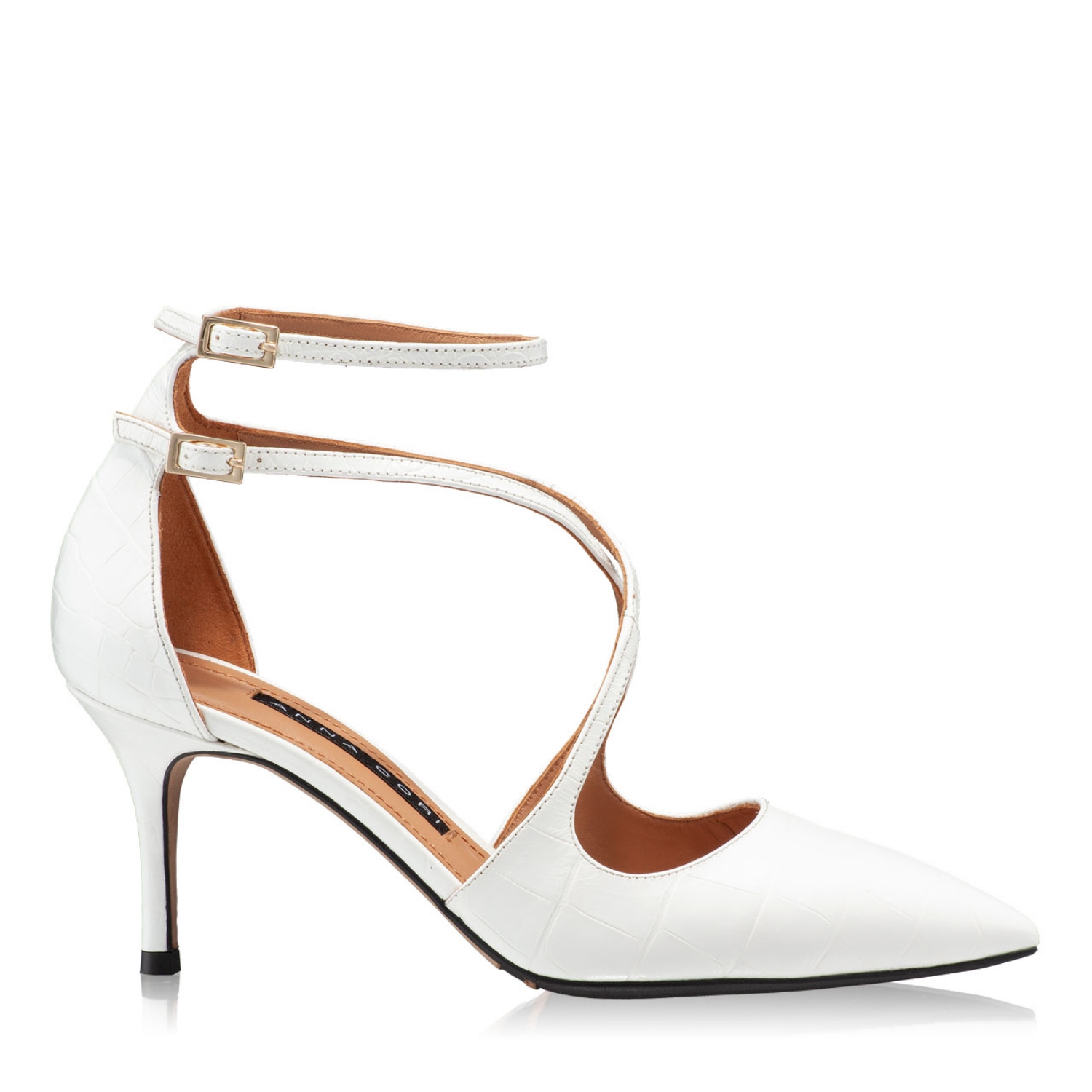 Imagine Pantofi Eleganți Damă 5992 Croco Alb