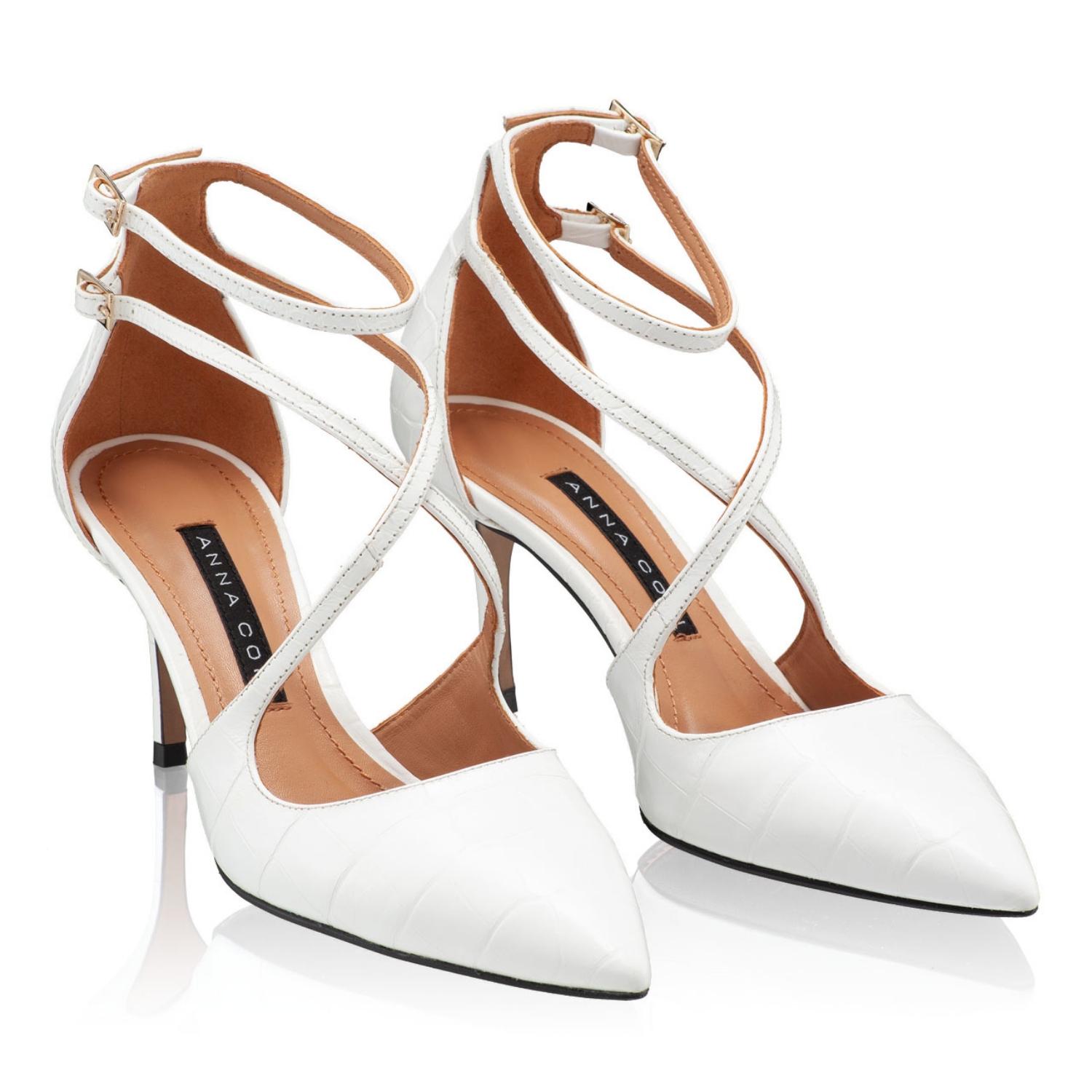 Imagine Pantofi Eleganți Damă 5992 Croco Alb