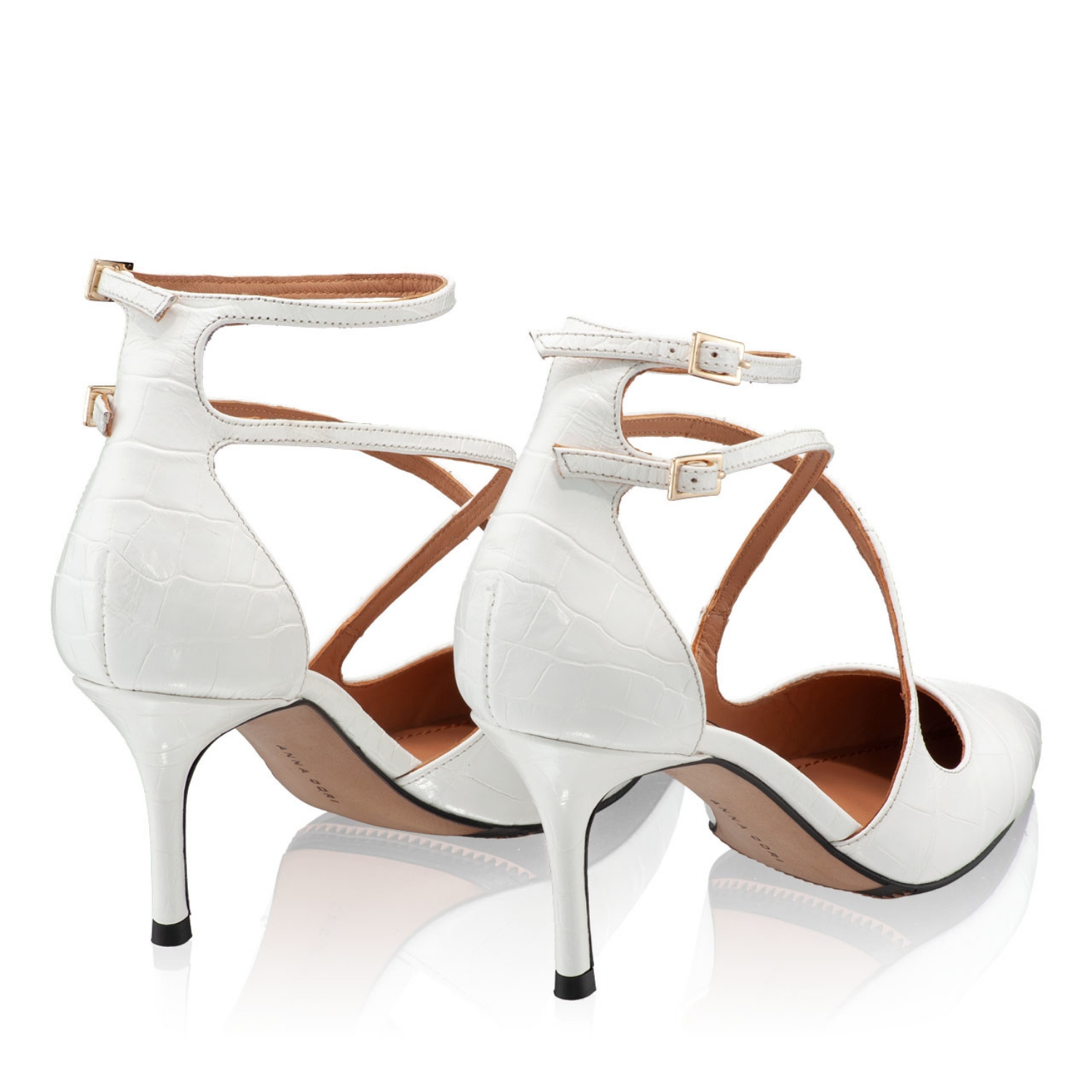 Imagine Pantofi Eleganți Damă 5992 Croco Alb