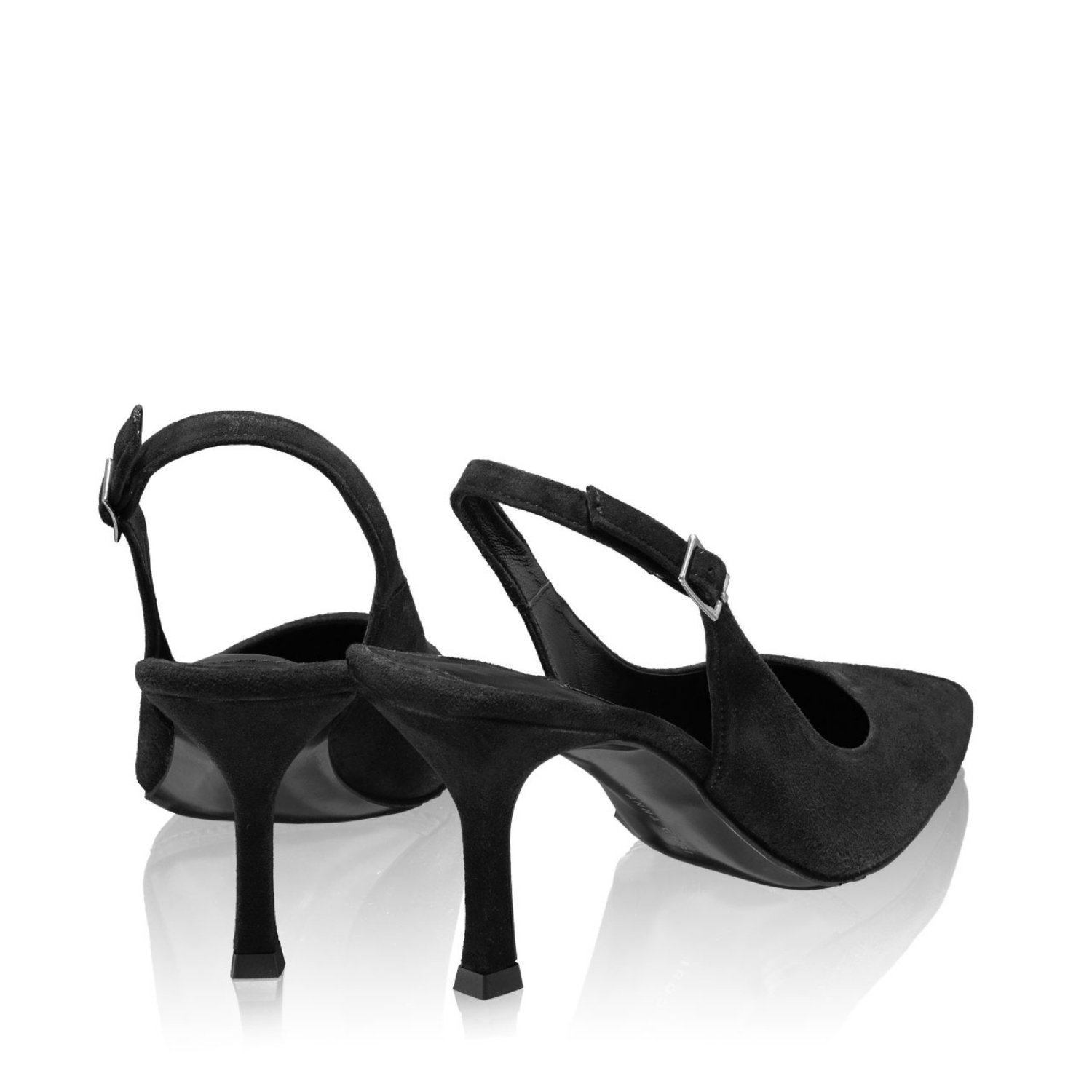 Imagine Pantofi Decupati Damă 6057 Camoscio Negru