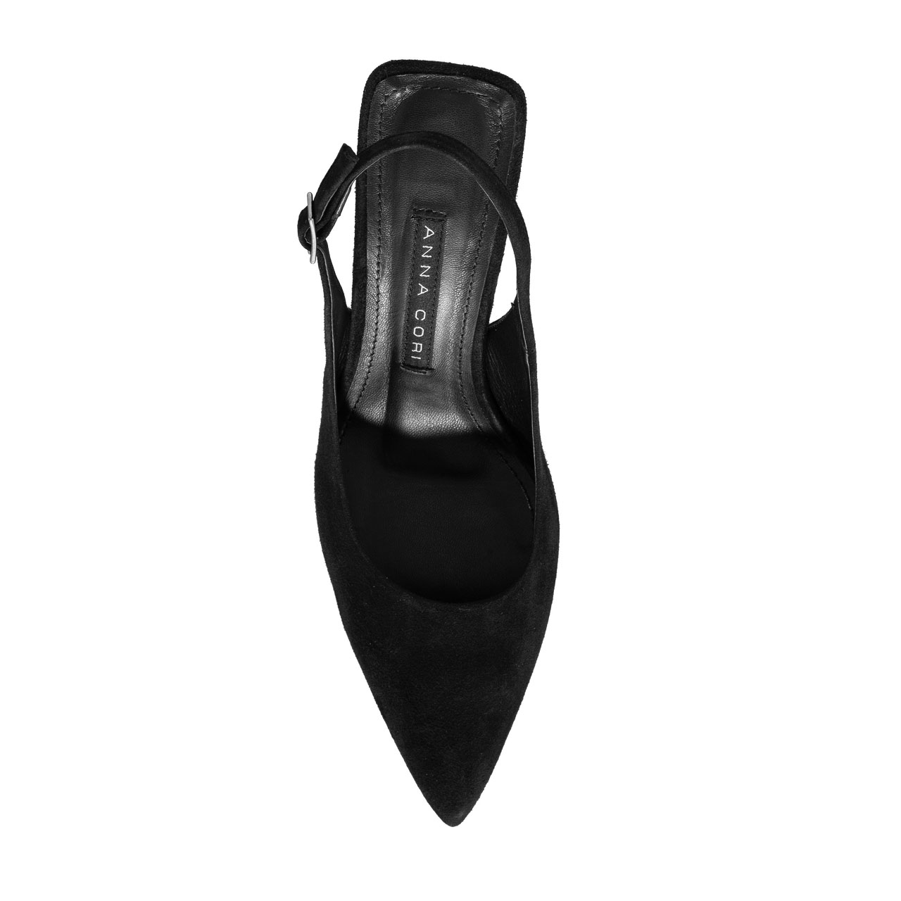 Imagine Pantofi Decupati Damă 6057 Camoscio Negru