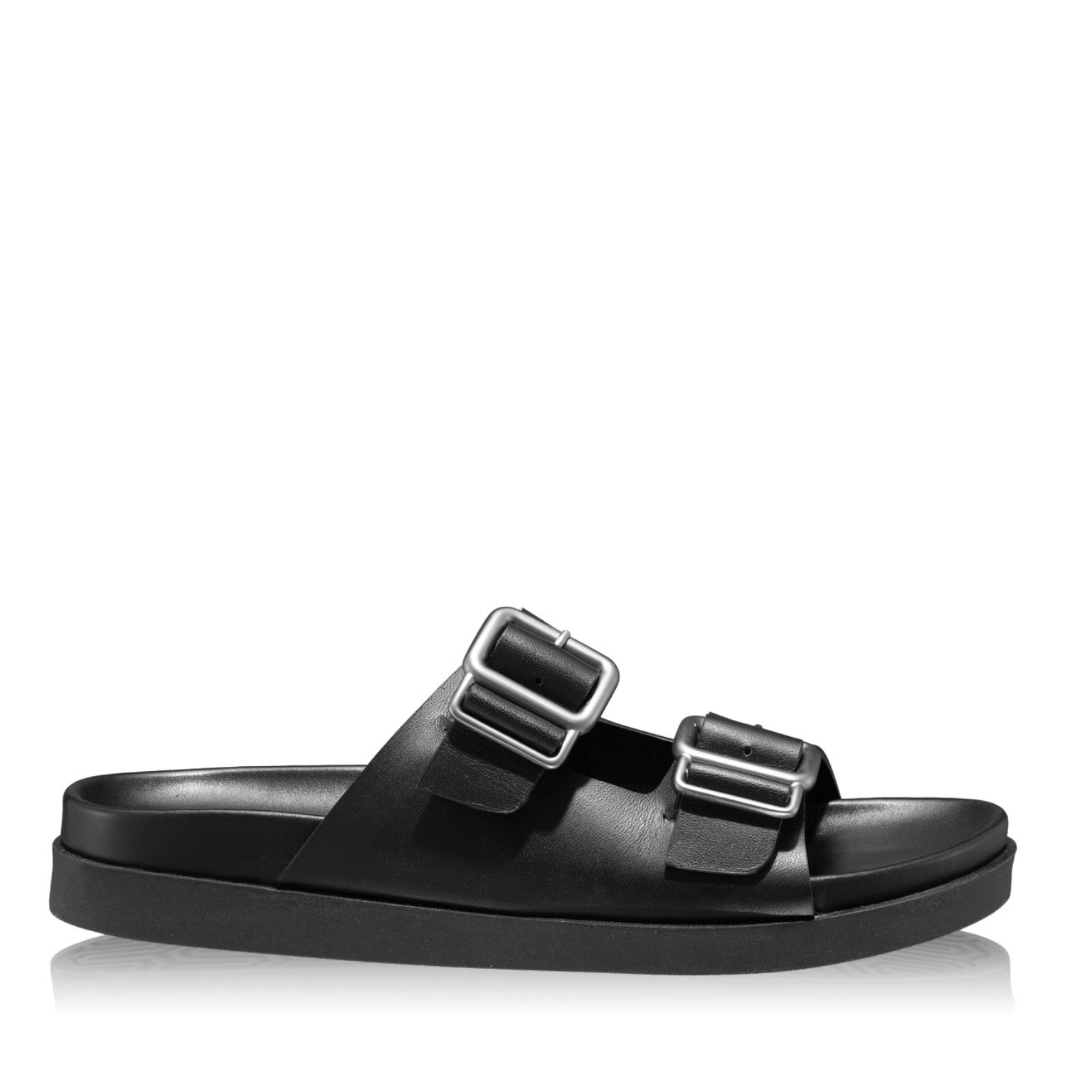 Imagine Papuci din piele Dama 5971 Vitello Negru