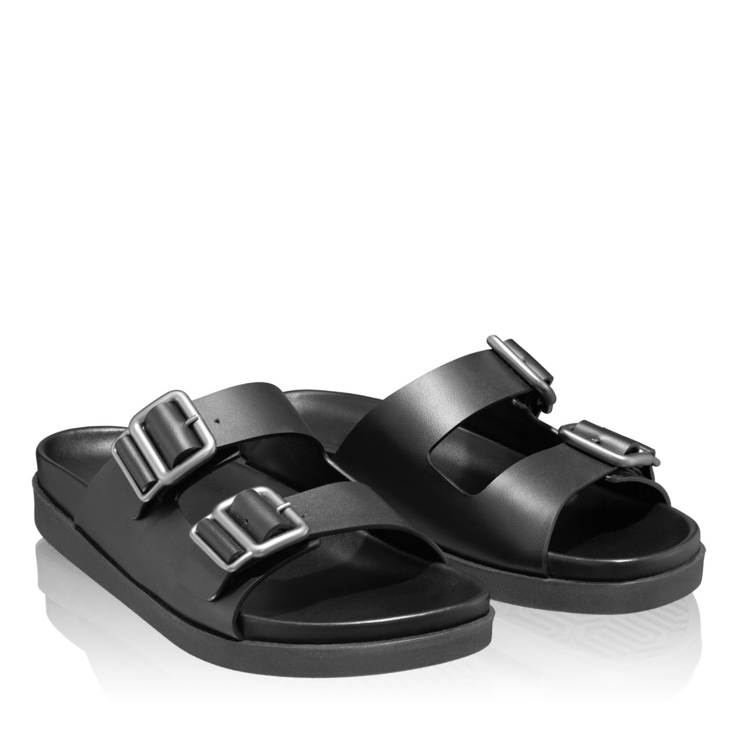 Imagine Papuci din piele Dama 5971 Vitello Negru