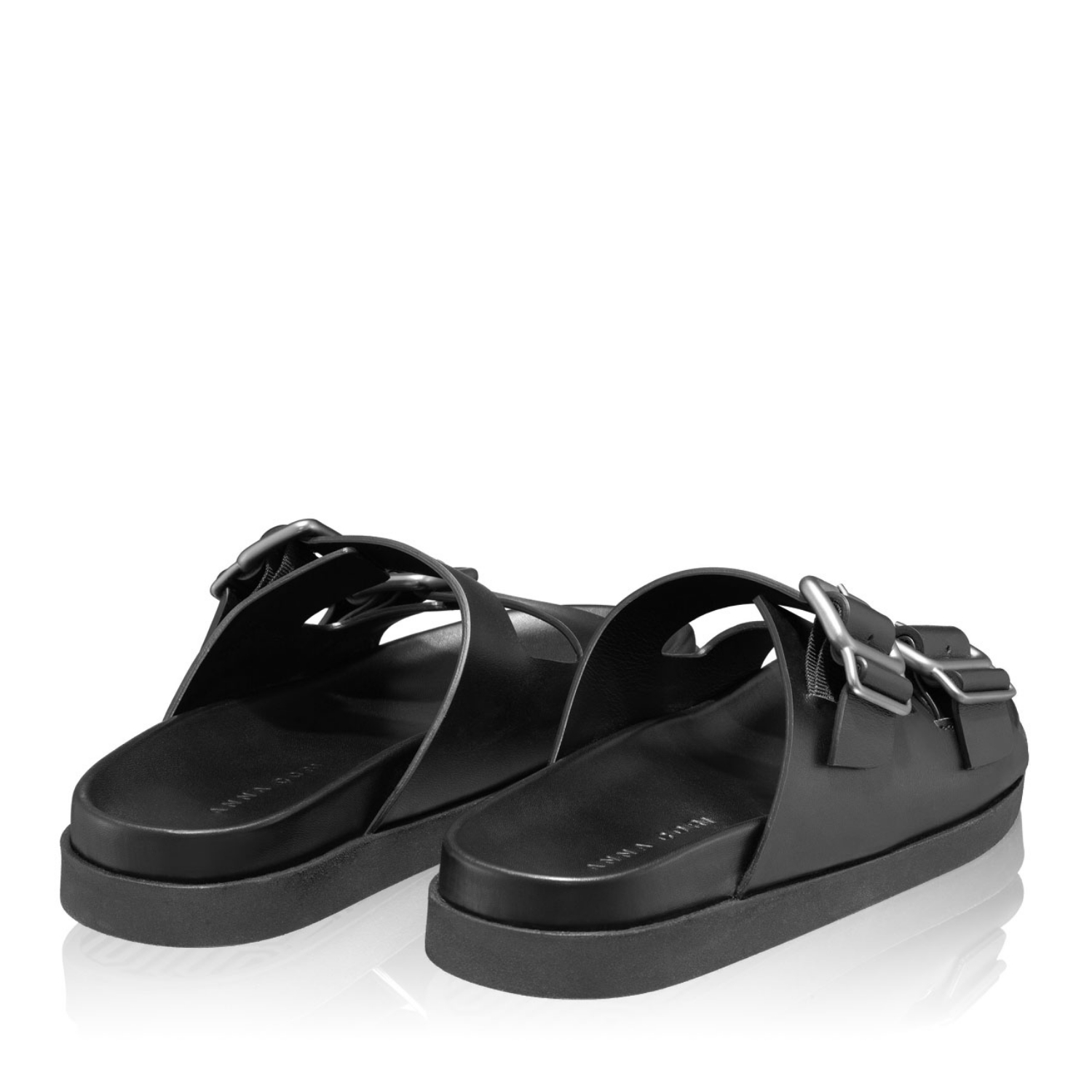 Imagine Papuci din piele Dama 5971 Vitello Negru