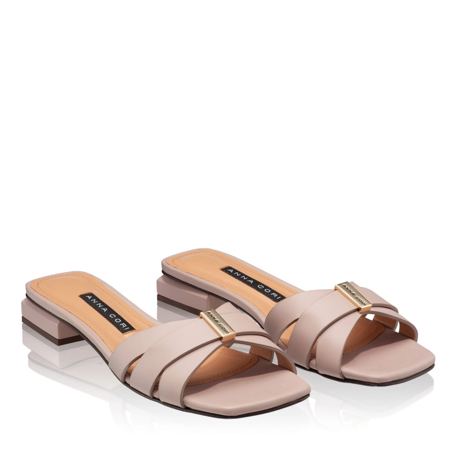 Imagine Papuci din piele Dama 6011 Vitello Poudre