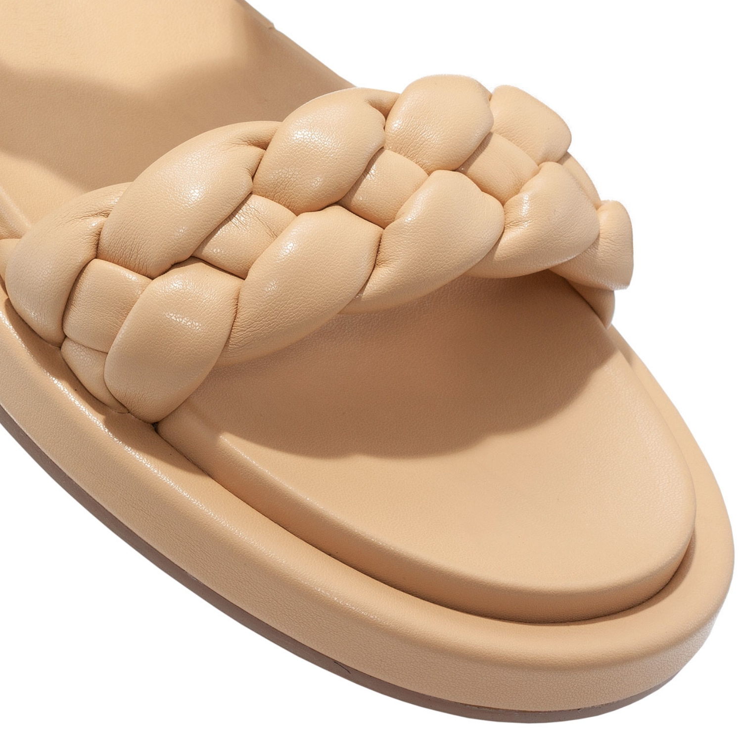 Imagine Papuci din piele Dama 6003 Intreccio Bej