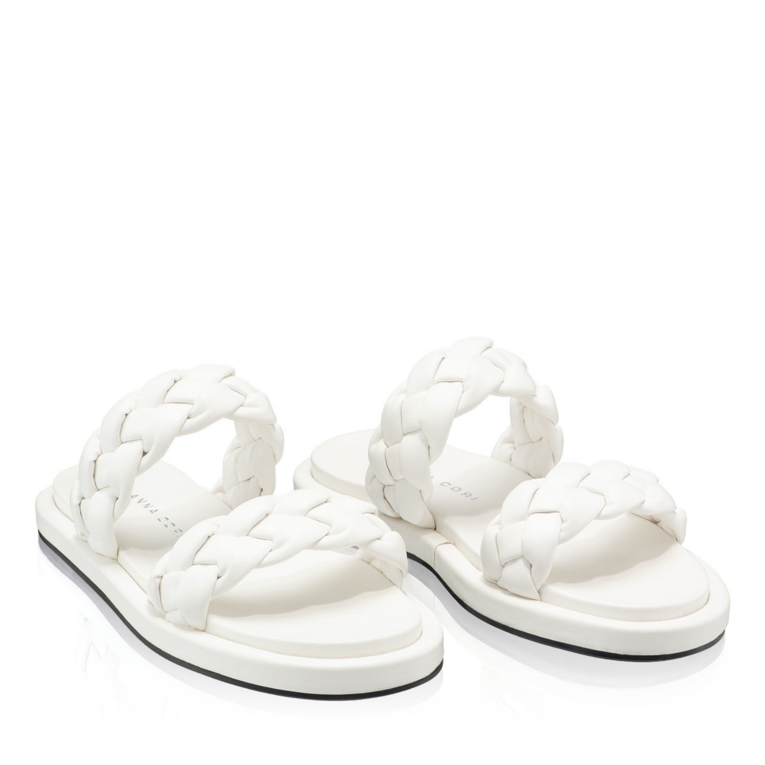 Imagine Papuci din piele Dama 6003 Intreccio Alb