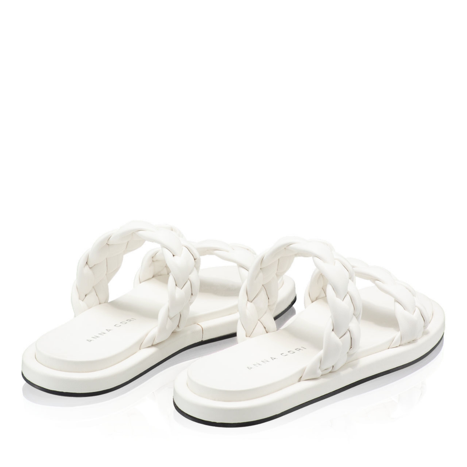 Imagine Papuci din piele Dama 6003 Intreccio Alb