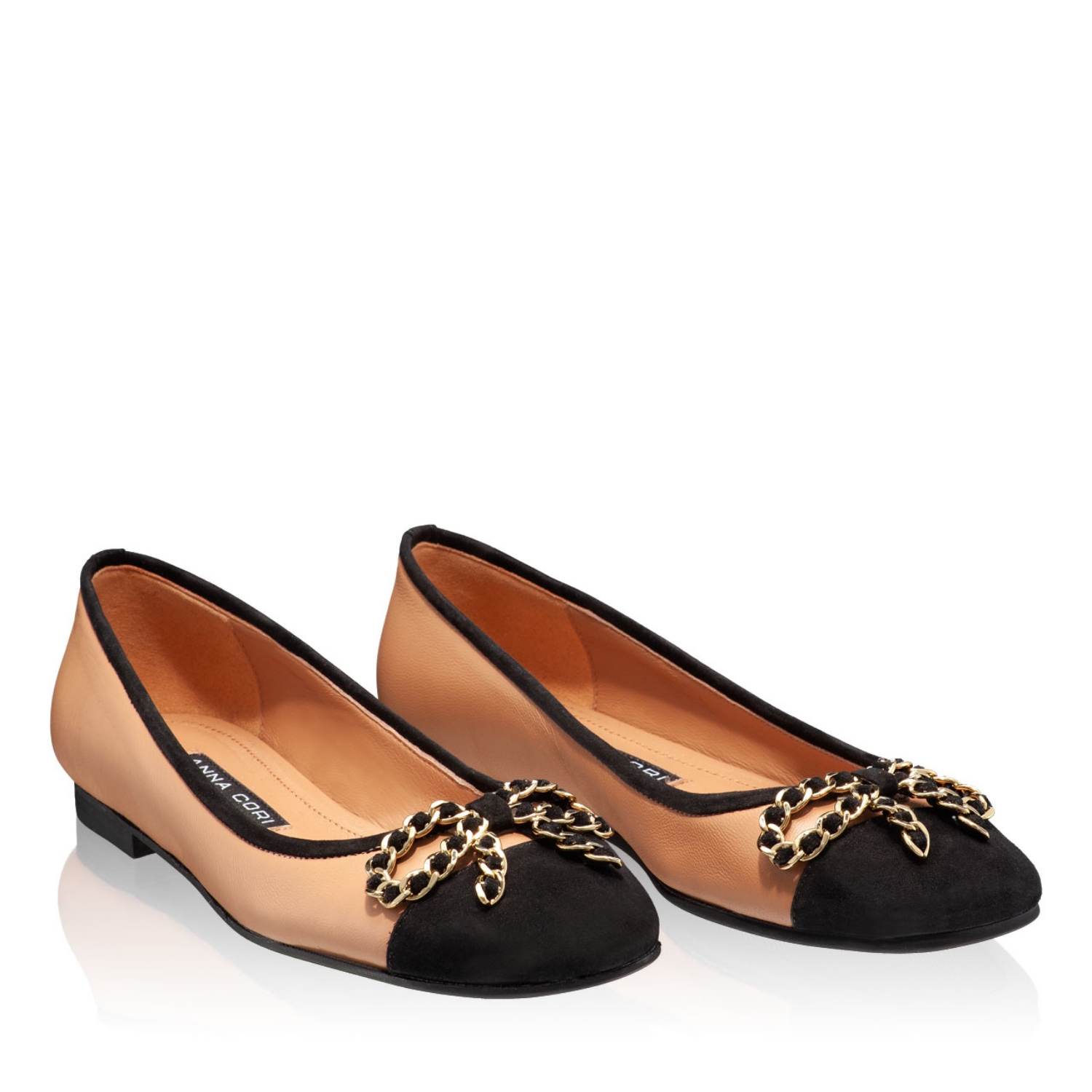 Imagine Balerini Dama 6118 Nappa Cappuccino + Vitello Negru