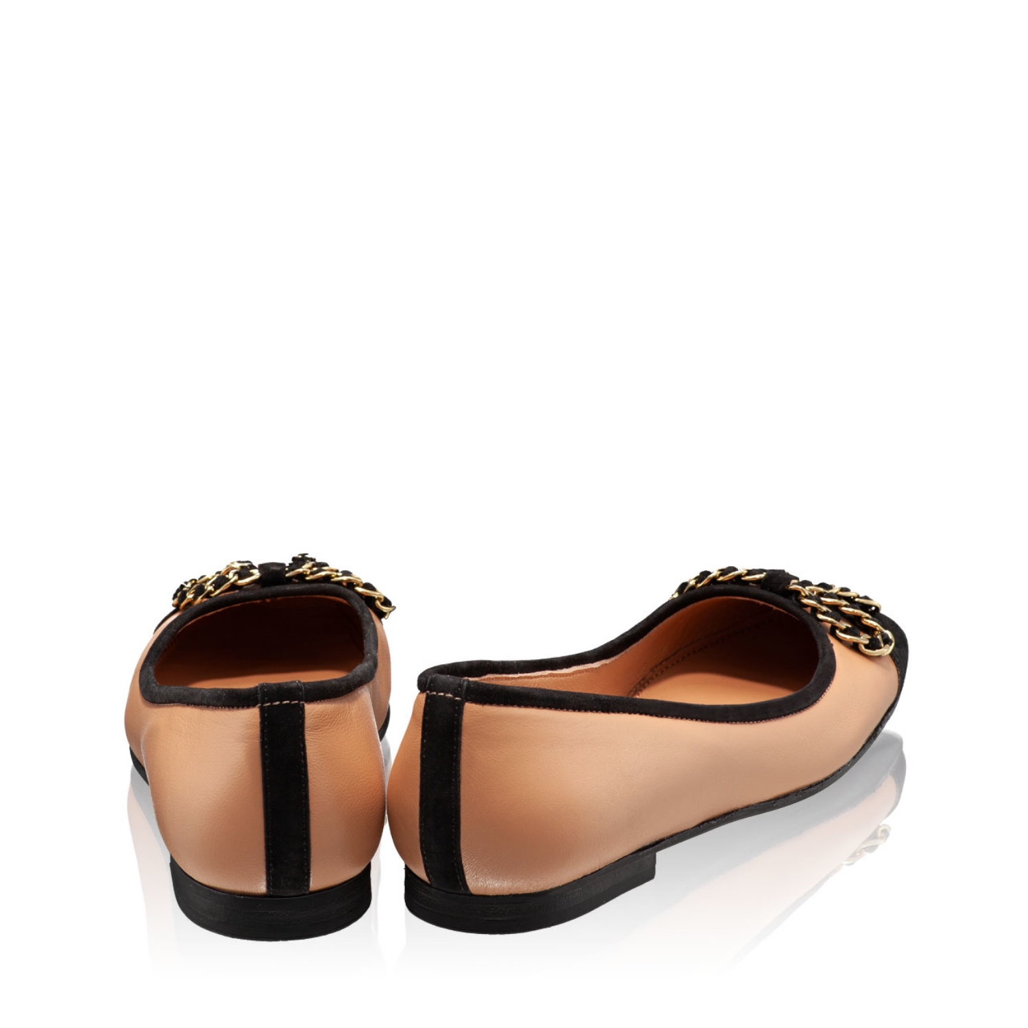 Imagine Balerini Dama 6118 Nappa Cappuccino + Vitello Negru