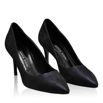 Pantofi Eleganti Dama 4416 Camoscio Perlato Negru