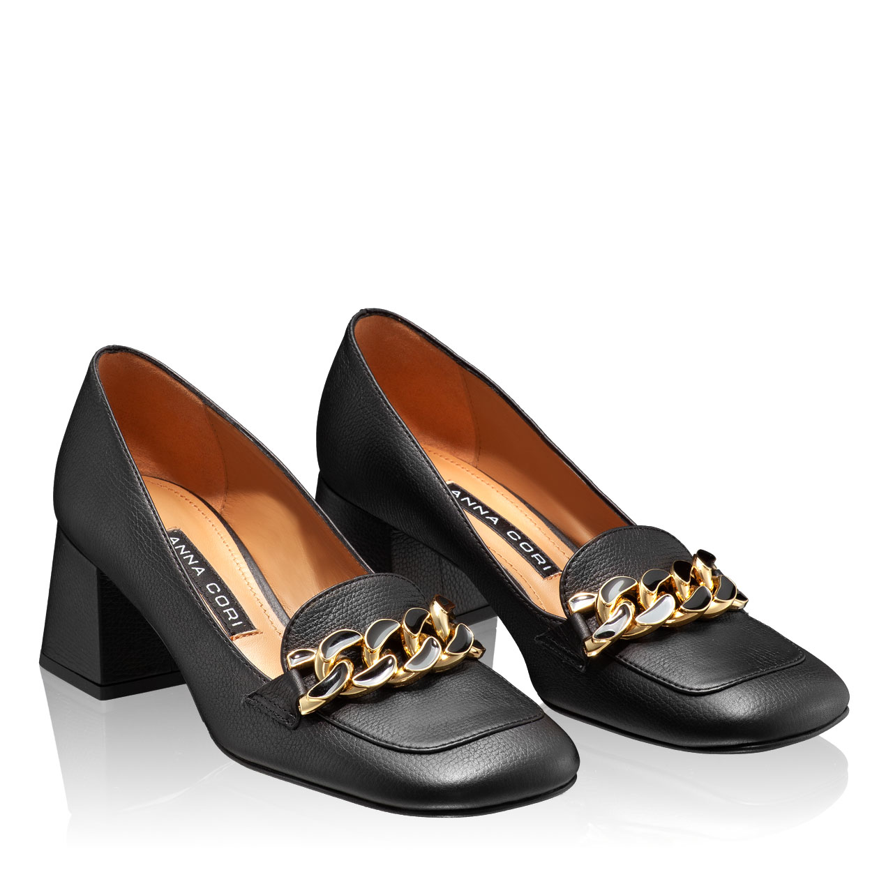 Imagine Pantofi Eleganti Damă 6103 Vitello Stamp Negru