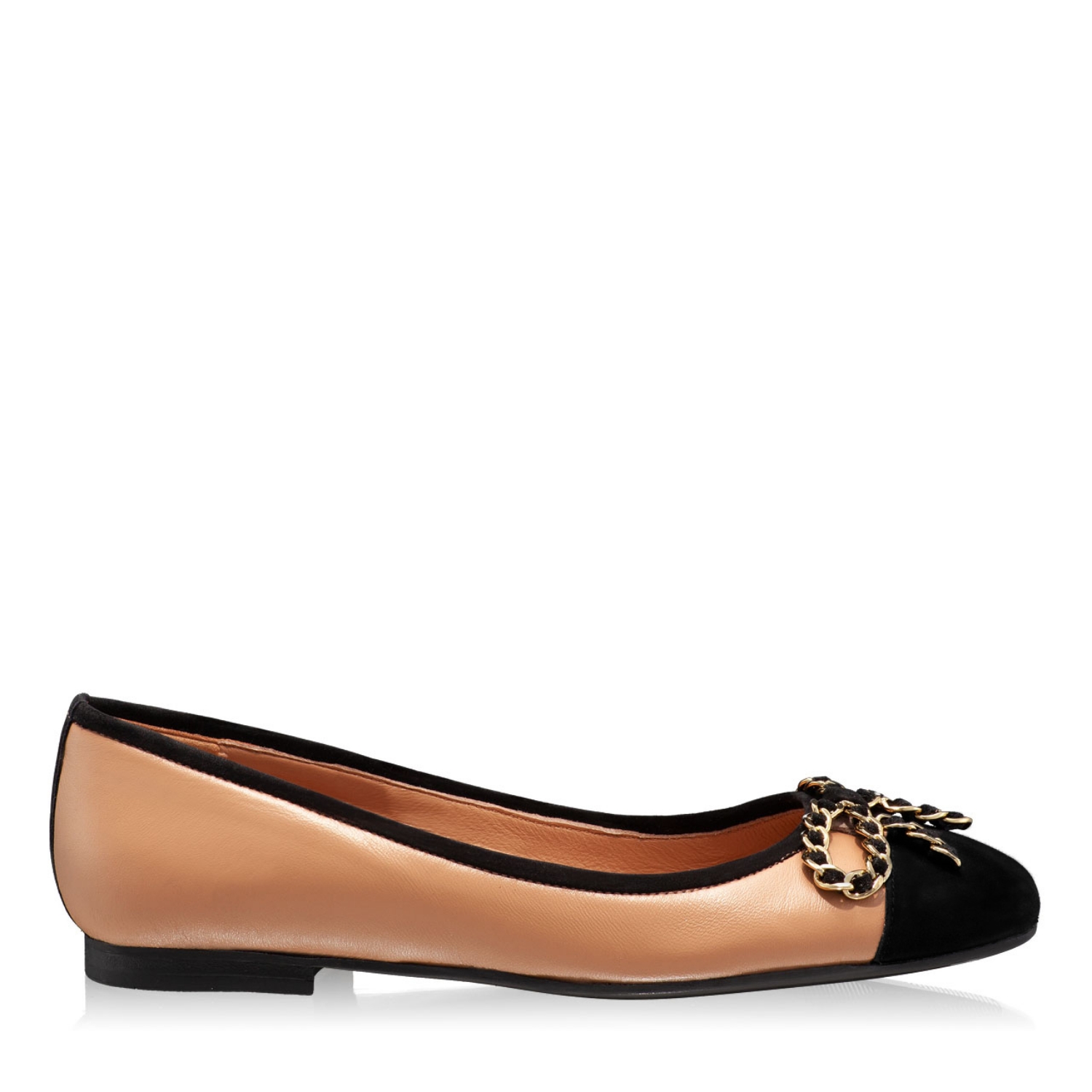 Imagine Balerini Dama 6118 Nappa Cappuccino + Vitello Negru