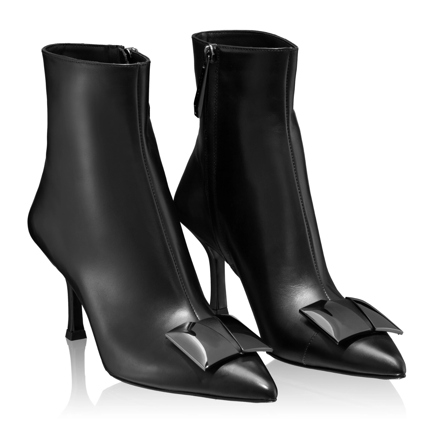Picture of Mid-heel Ankle Boots 6155 Vitello Black