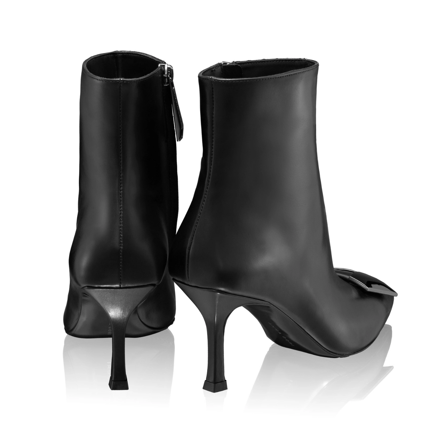 Picture of Mid-heel Ankle Boots 6155 Vitello Black