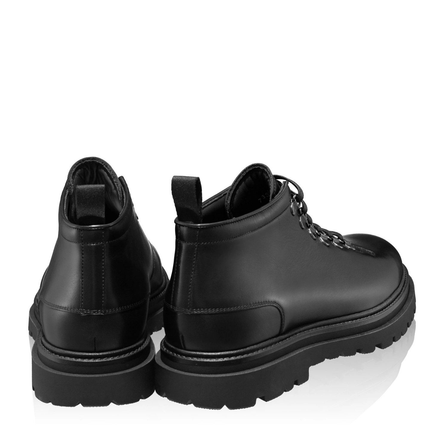 Picture of Men Genuine Leather Casual Boots 7330 Vitello Black