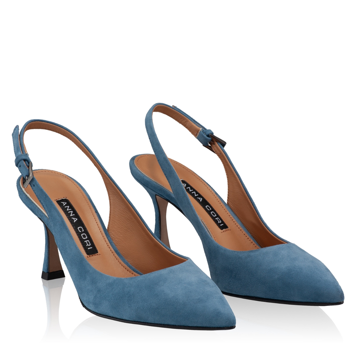 Imagine Pantofi Eleganti Dama 5728 Camoscio Jeans