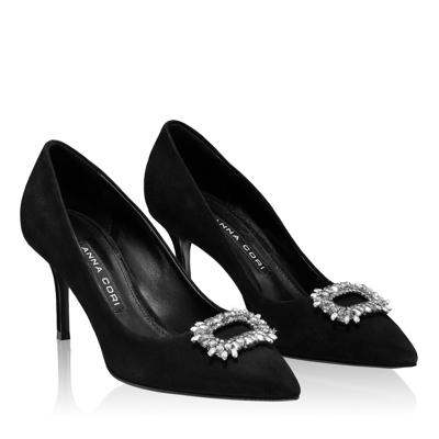 Pantofi Eleganti Dama 7549 Camoscio Negru