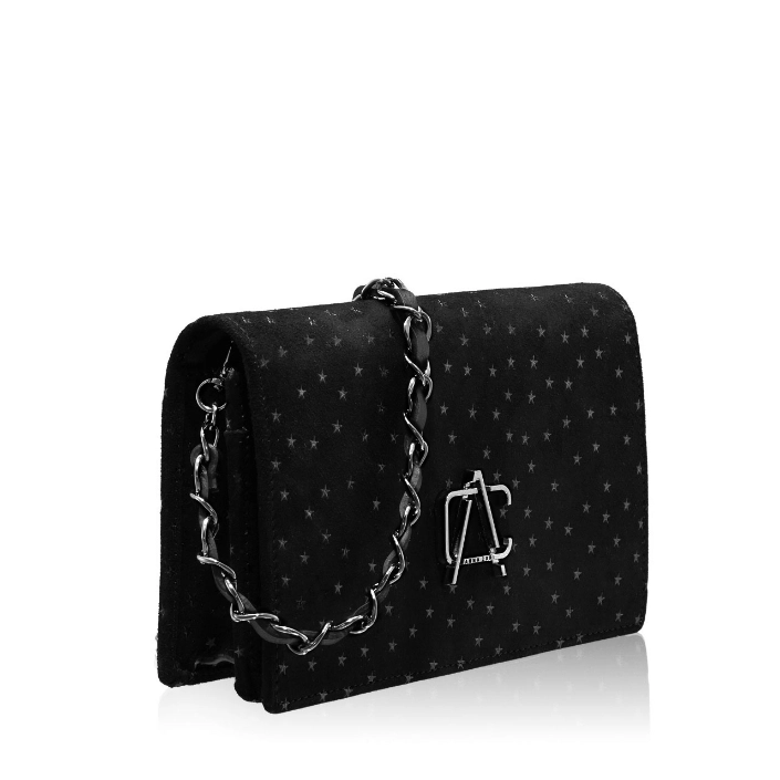 Geanta dama plic ARNA CAM NEGRU+STAMP STEA