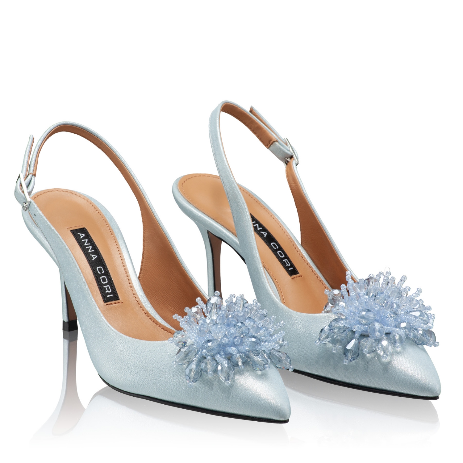 Imagine Pantofi Eleganti Dama 7867 Nabuck Perlato Azzurro