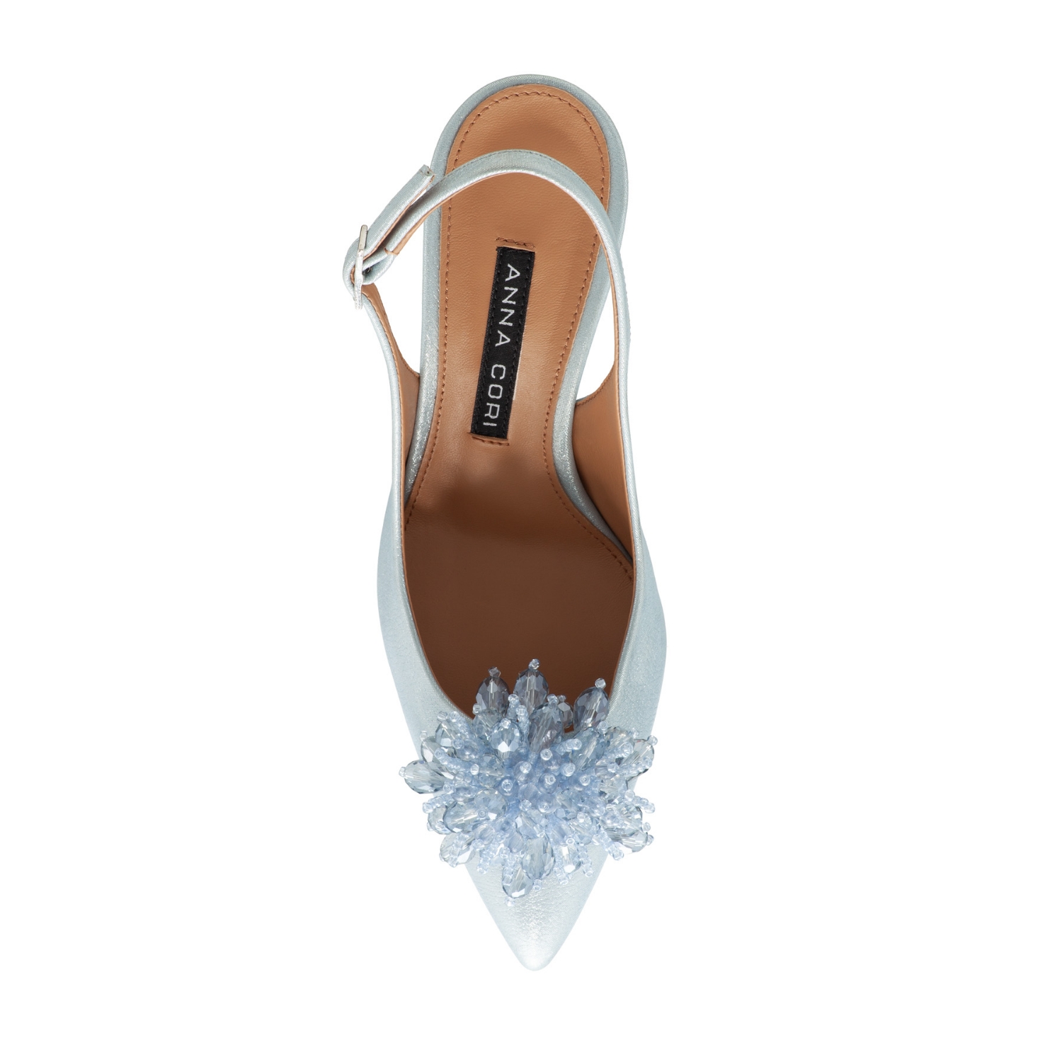 Imagine Pantofi Eleganti Dama 7867 Nabuck Perlato Azzurro