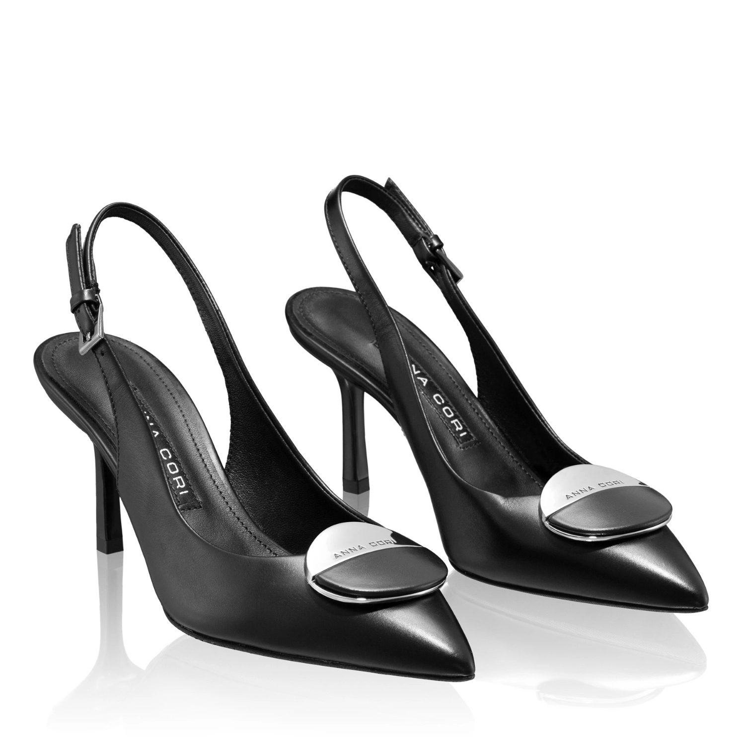 Imagine Pantofi Decupati Dama 8062 Vitello Negru