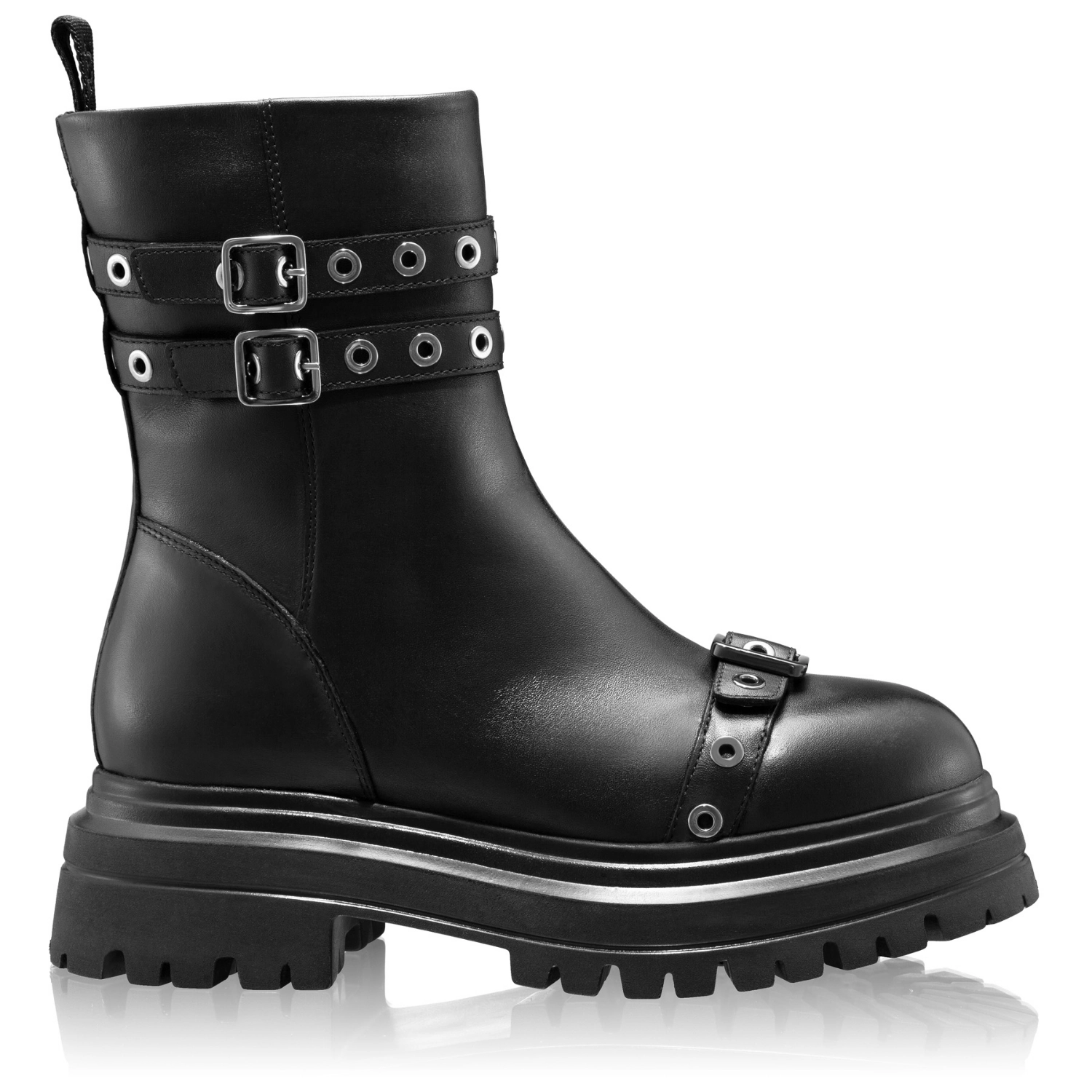 Picture of Suede Leather Ankle-Boots 8176 Vitello Black