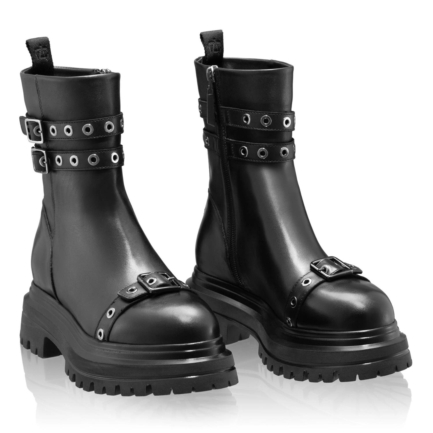 Picture of Suede Leather Ankle-Boots 8176 Vitello Black