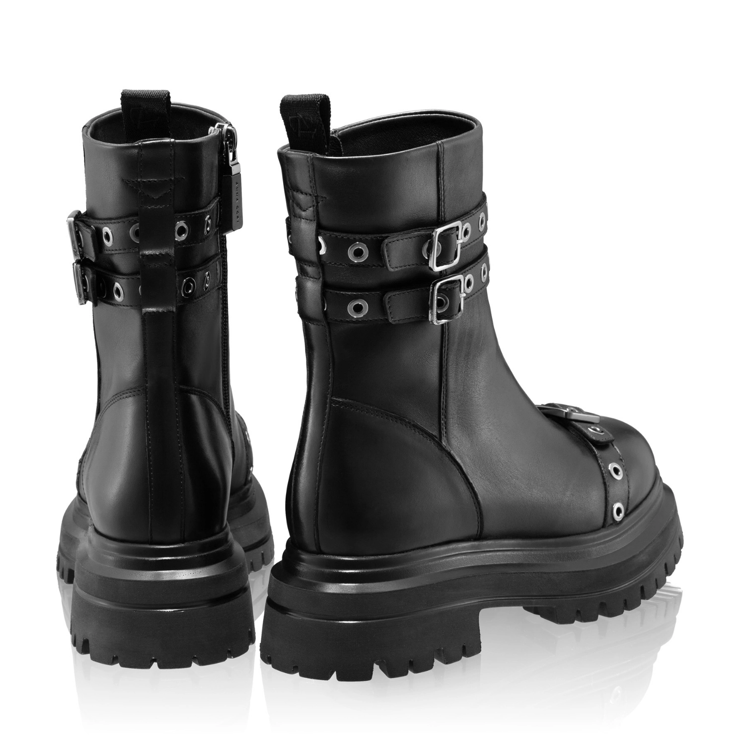 Picture of Suede Leather Ankle-Boots 8176 Vitello Black