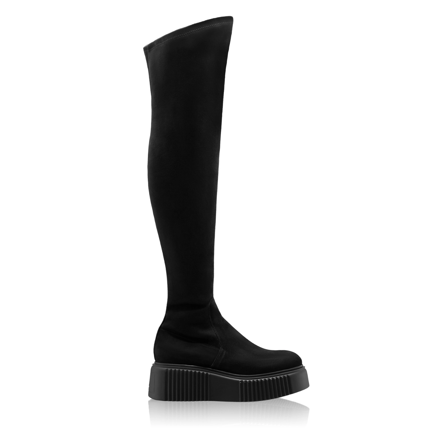 Imagine Cizme Dama 8146 Camoscio+Stretch Negru