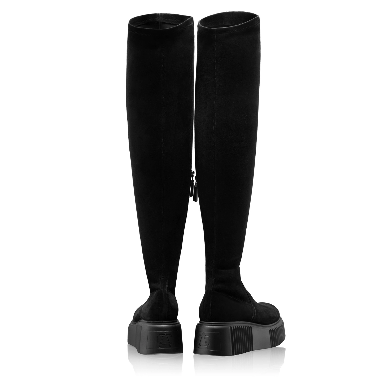 Imagine Cizme Dama 8146 Camoscio+Stretch Negru