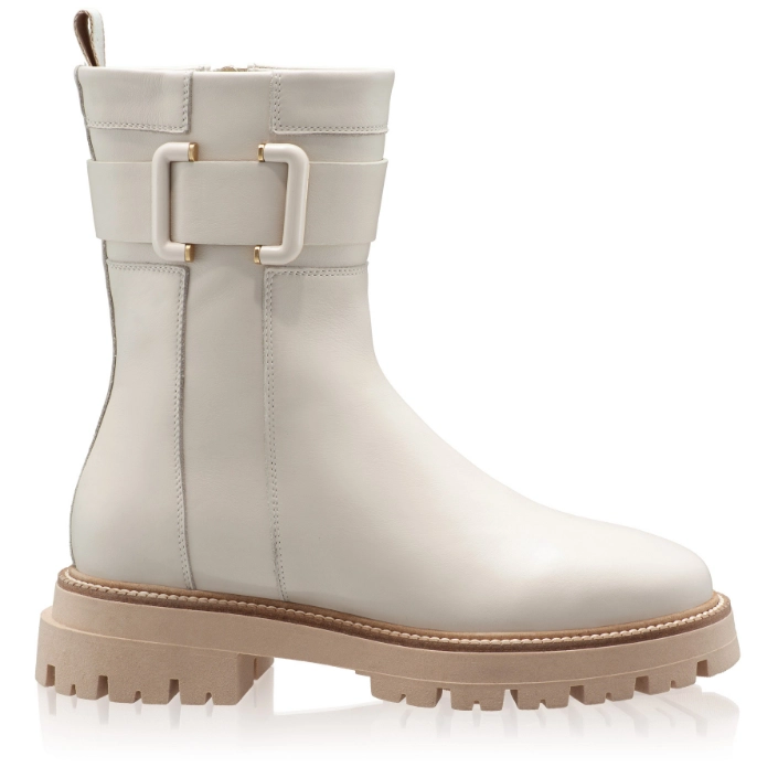 Picture of Women's genuine Leather Ankle-Boots 8163 Vitello Panna