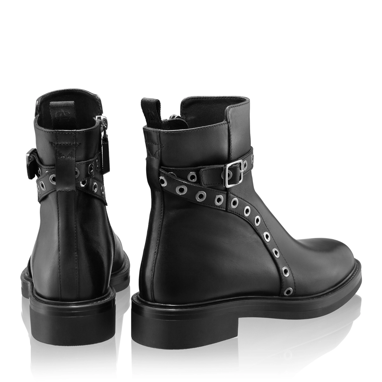 Picture of Women Leather Boots 8167 Vitello Black