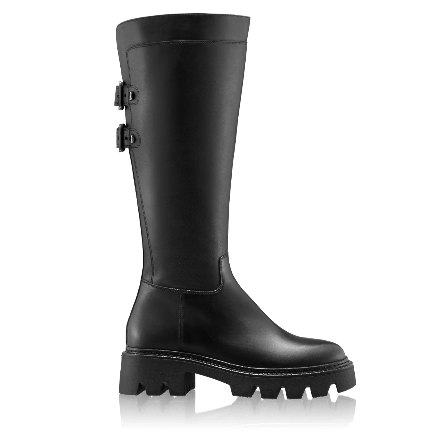 Picture of Women Leather Boots 8156 Vitello Black