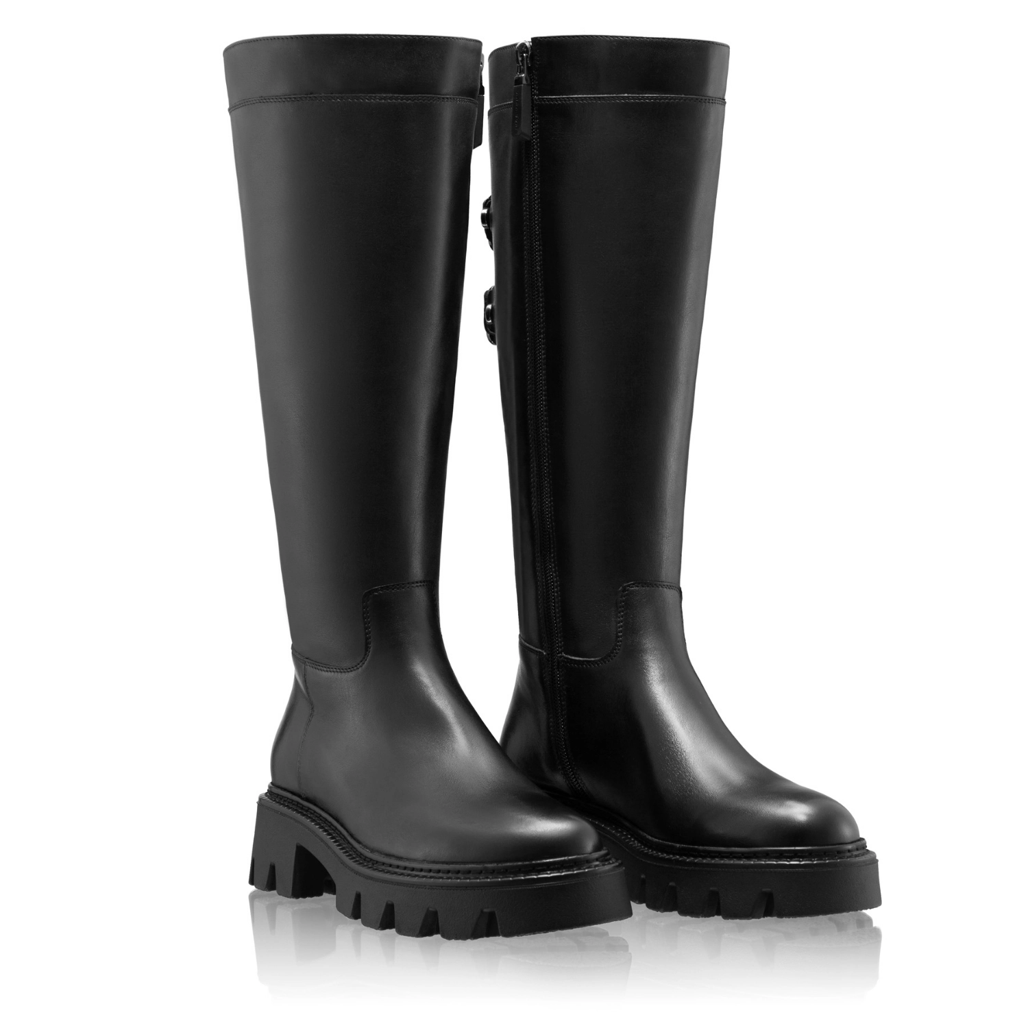 Picture of Women Leather Boots 8156 Vitello Black