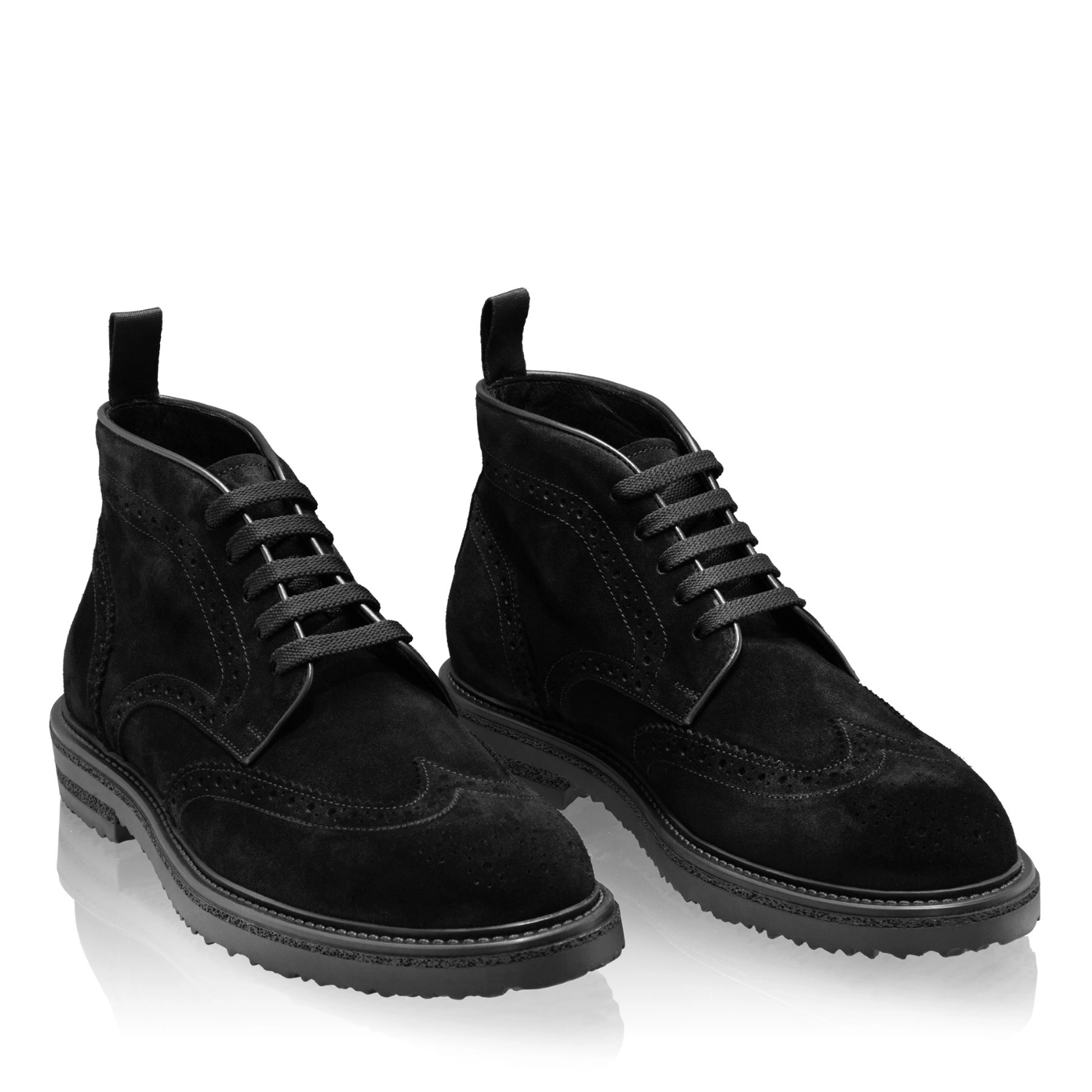 Picture of Men Suede Leather Boots 7742 Crosta Black