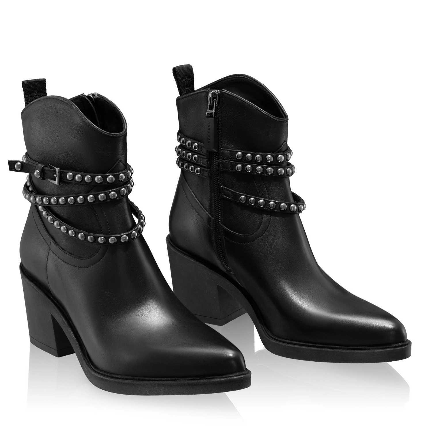 Picture of Women Leather Boots 8217 Vitello Black