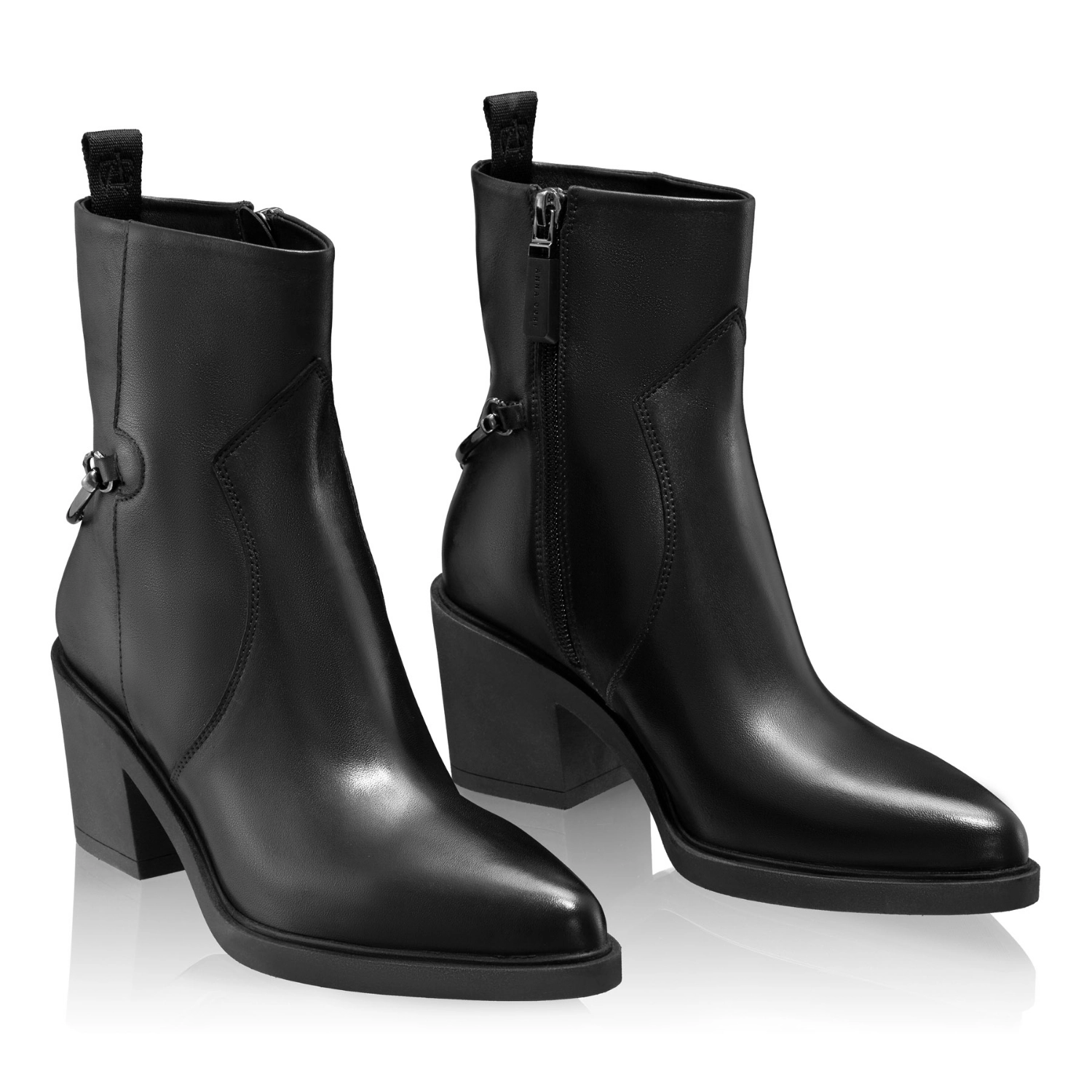 Picture of Women Leather Boots 8216 Vitello Black