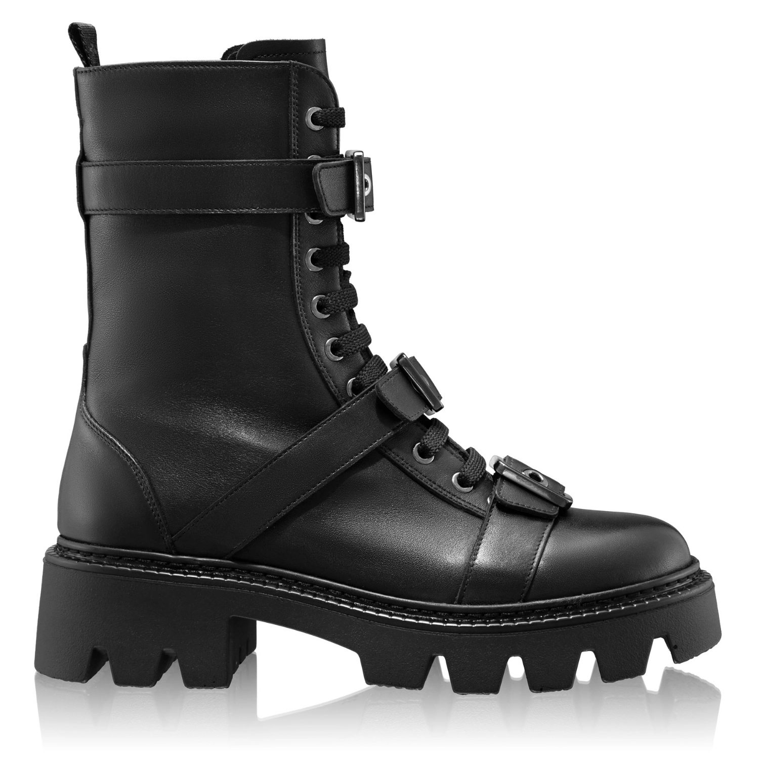 Picture of Women Leather Ankle-Boots 8185 Vitello Black