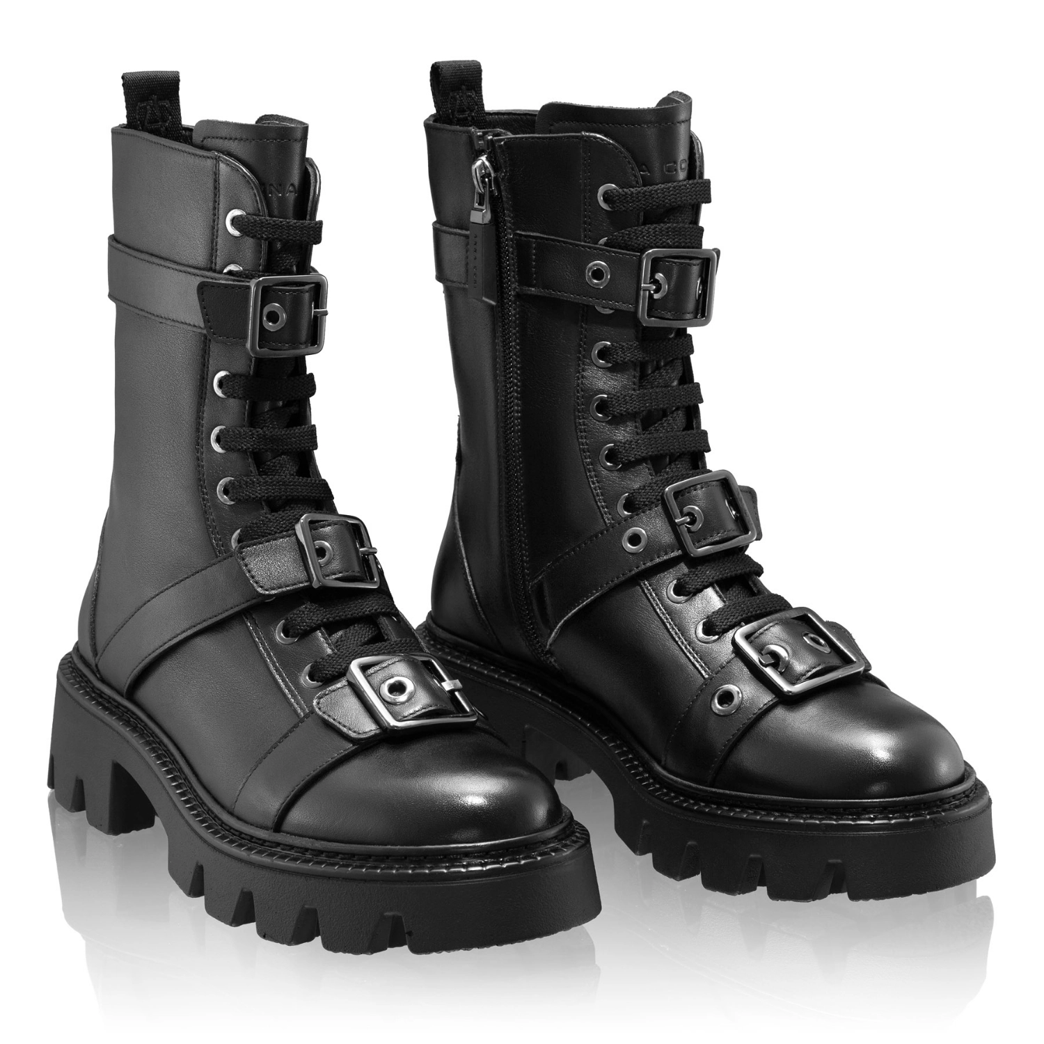 Picture of Women Leather Ankle-Boots 8185 Vitello Black