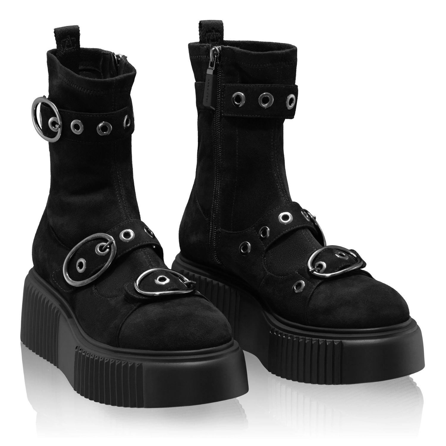 Снимка на Дамски ботуши 8168 Camoscio+Stretch Negru