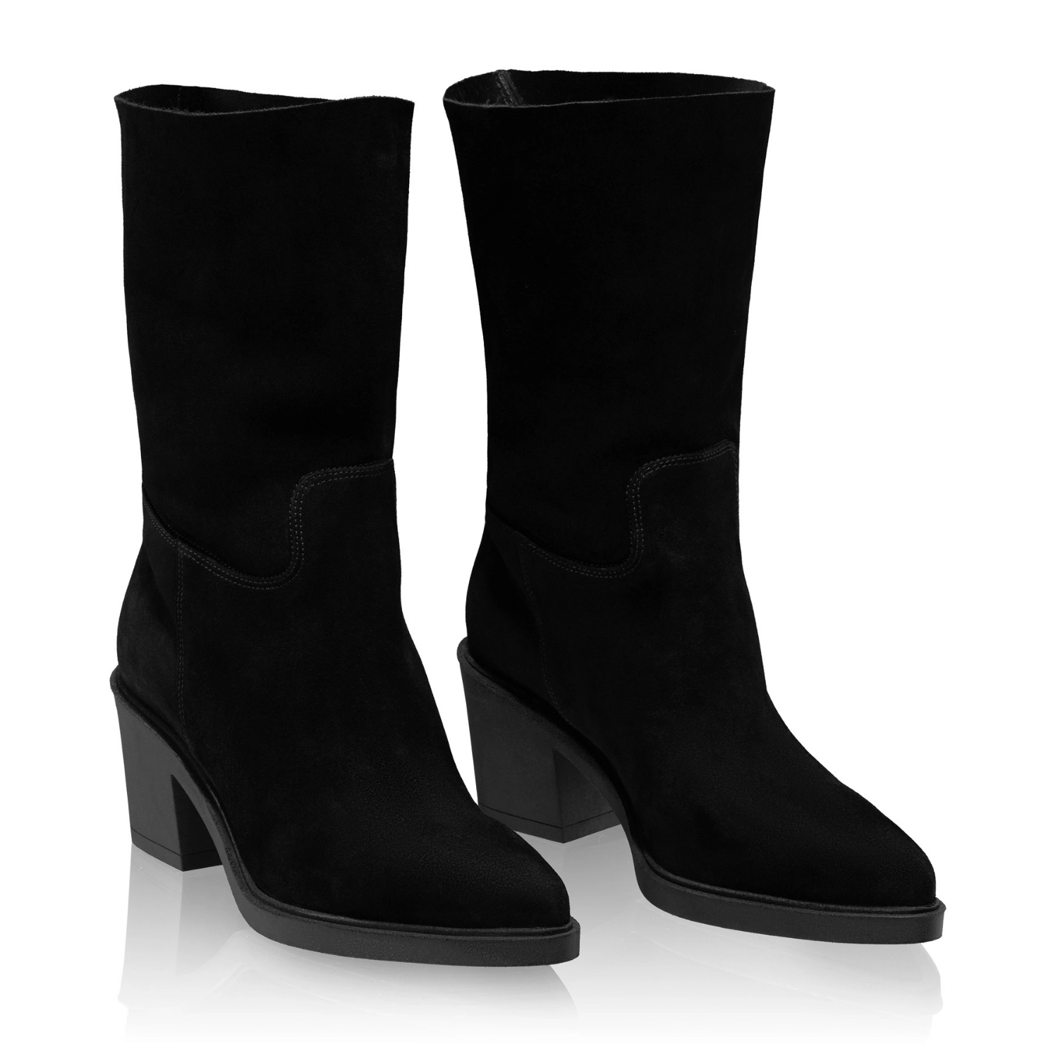 Picture of Women Suede Leather Boots 7950 Crosta Black