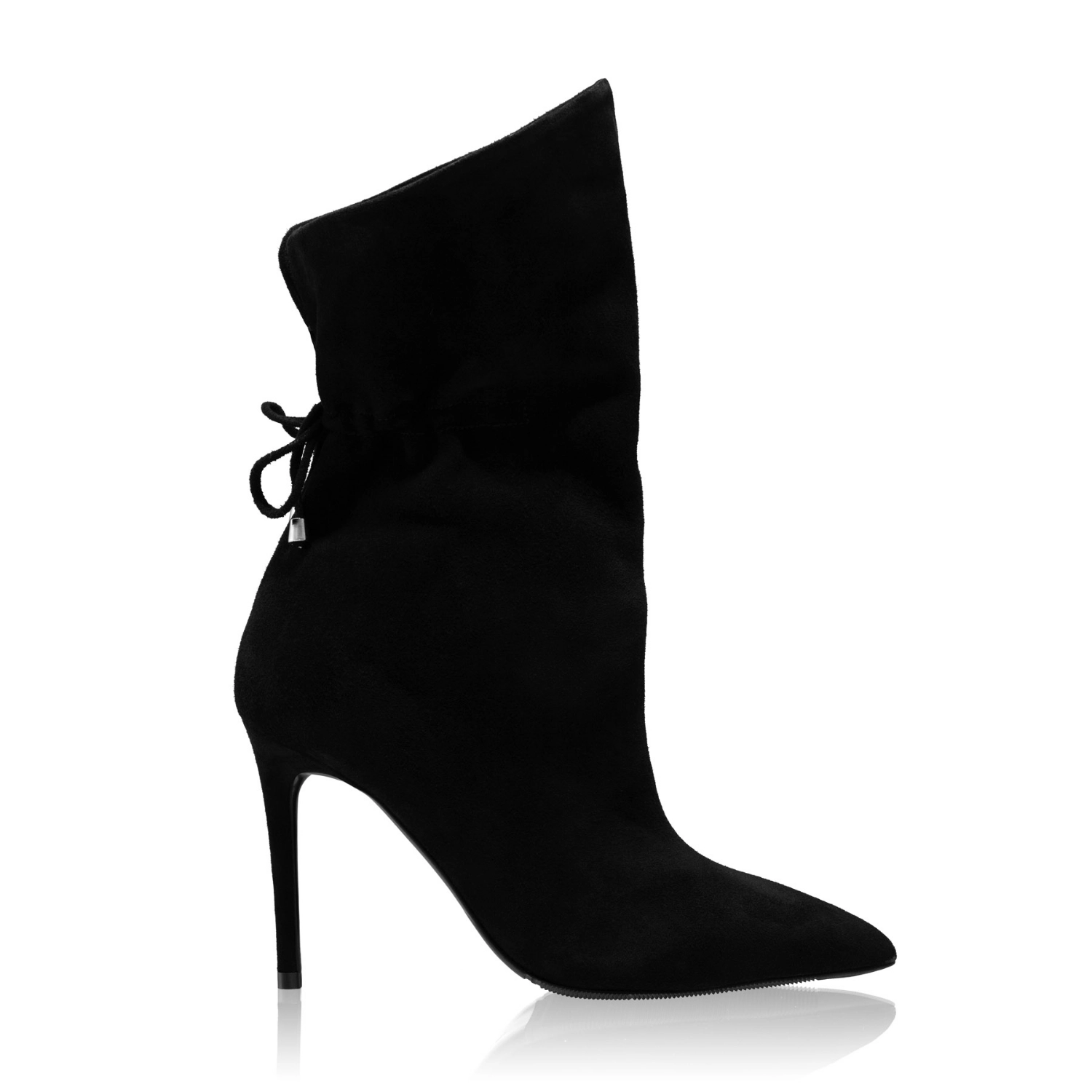 Picture of Suede Women Ankle Boots 8153 Camoscio Black